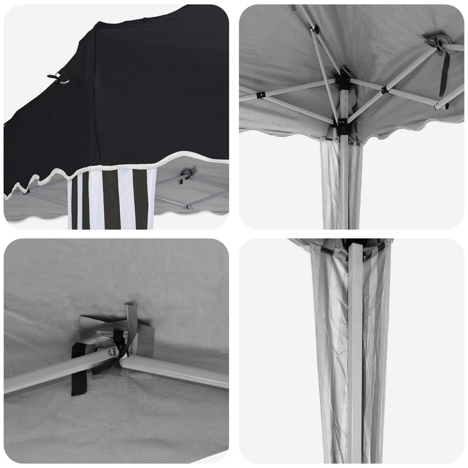 Parti sátor Antracit 195 x 195 x 245 cm Oxford Szövet