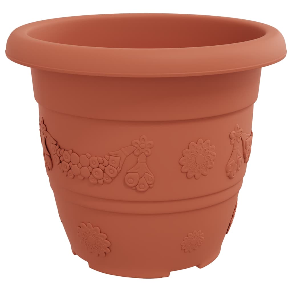 Kerek Virágcserép 24 pcs Tégla Vörös Ø 26 x 21,5 cm Műanyag