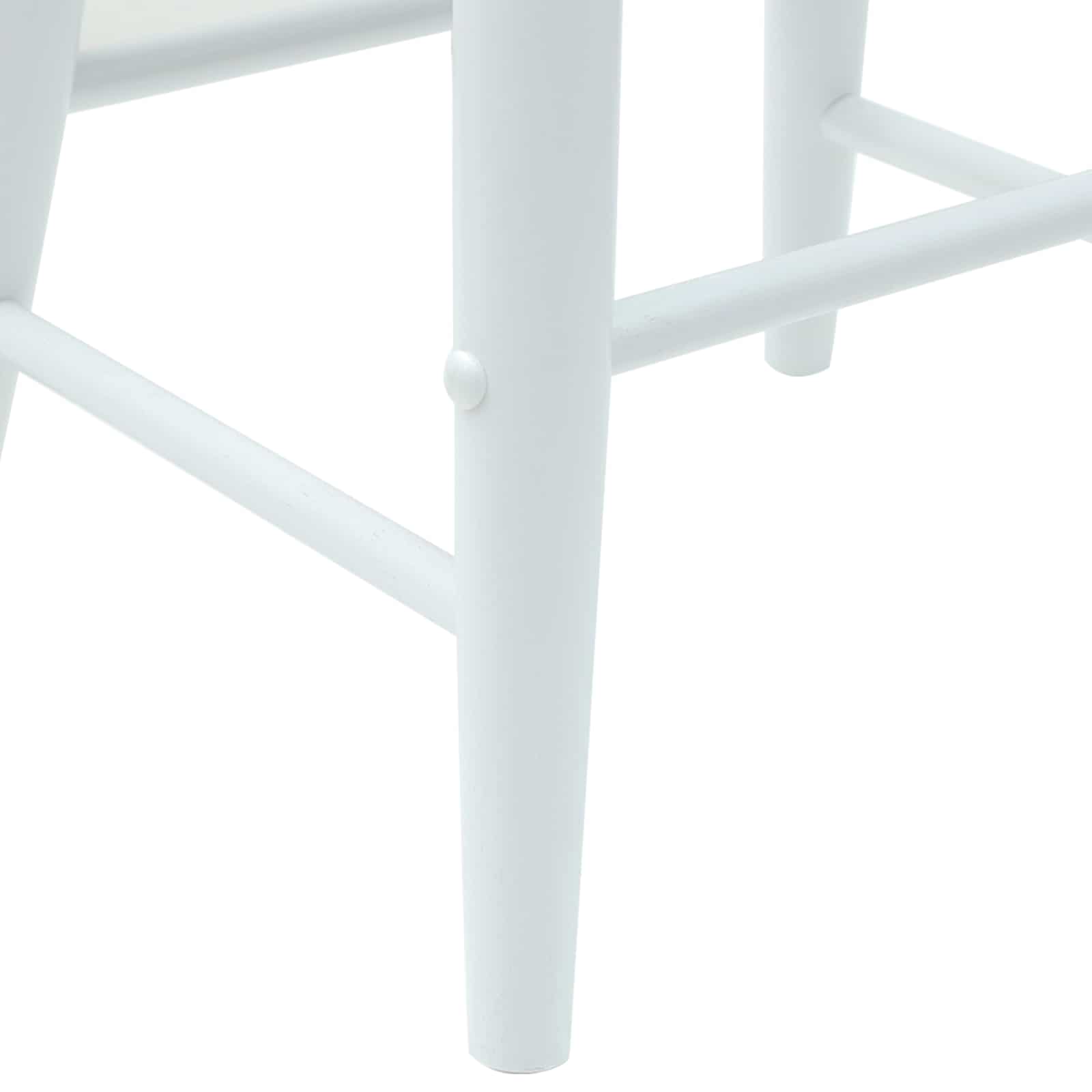 Étkező Székek 2 pcs Fehér 46 x 37 x 63 cm Tömör Gumi Fa