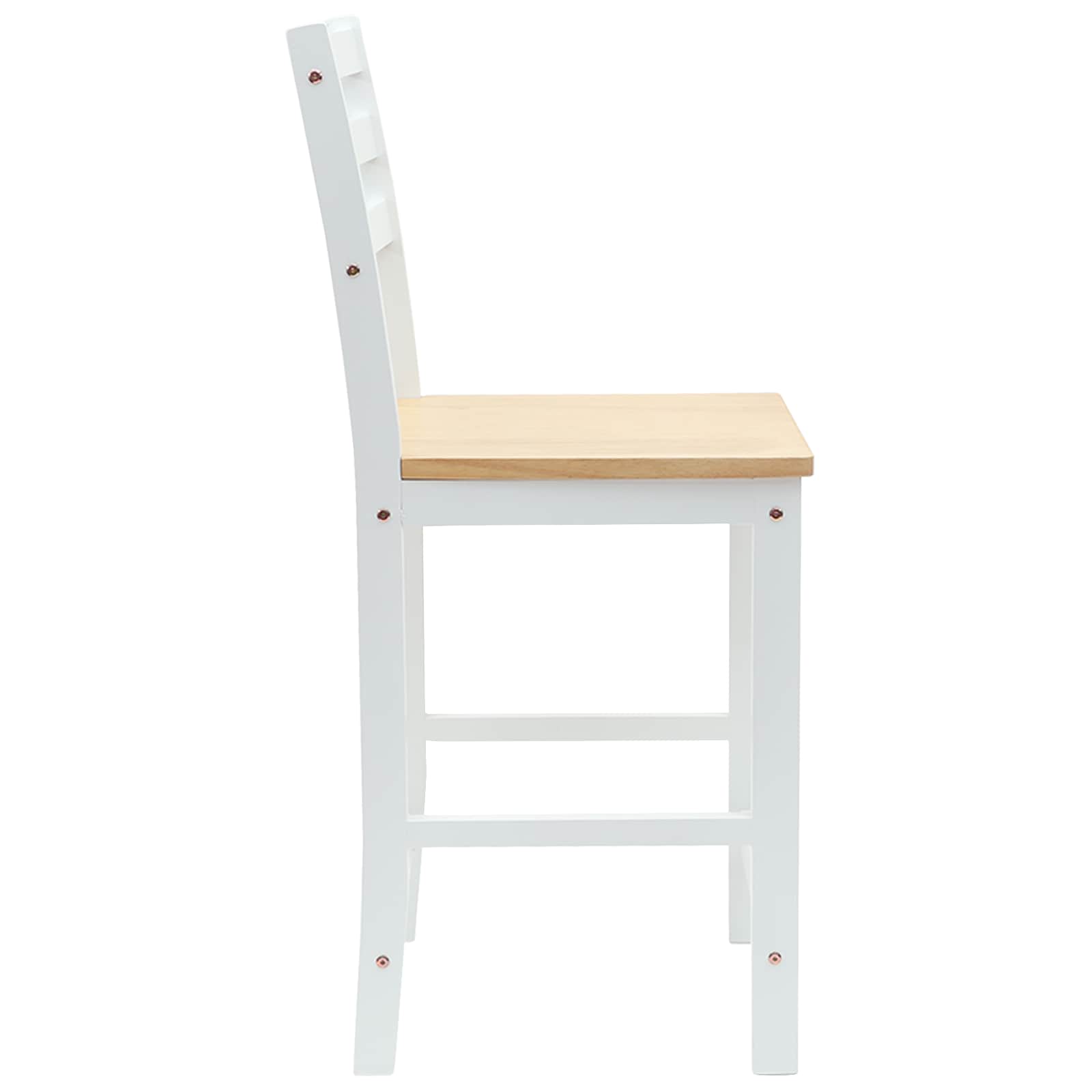 Étkező Székek 2 pcs Fehér 40 x 47,5 x 99,5 cm Tömör Gumi Fa