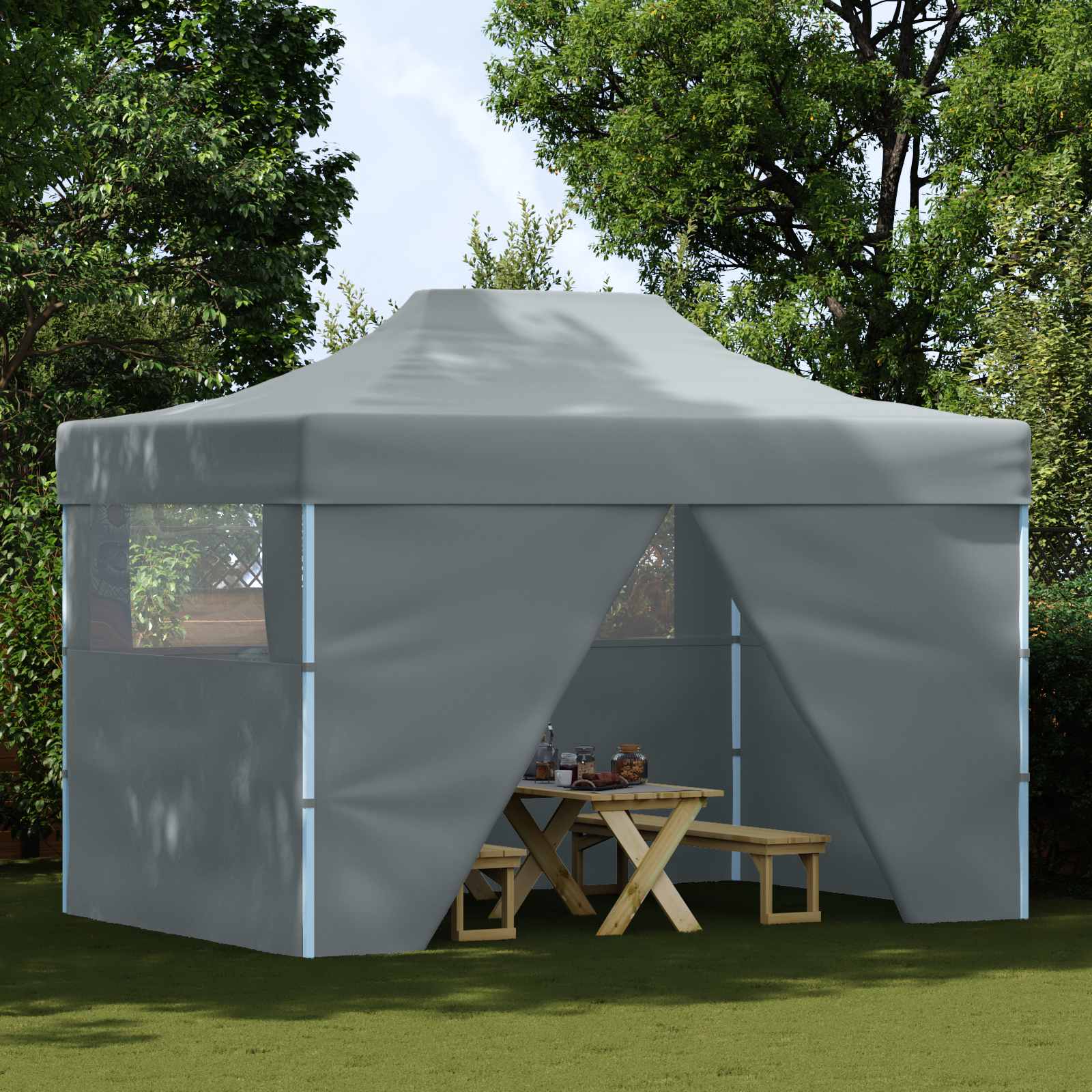 Partysátor Antracit 280 x 410 x 315 cm Oxford Szövet