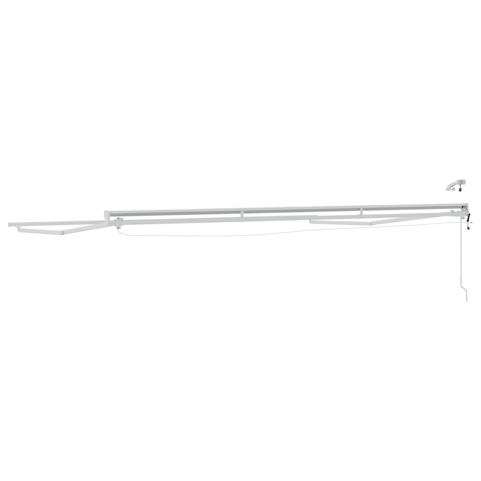 Elektromos napernyő keret LED-del Fehér 4 × 3,5 m Alumínium