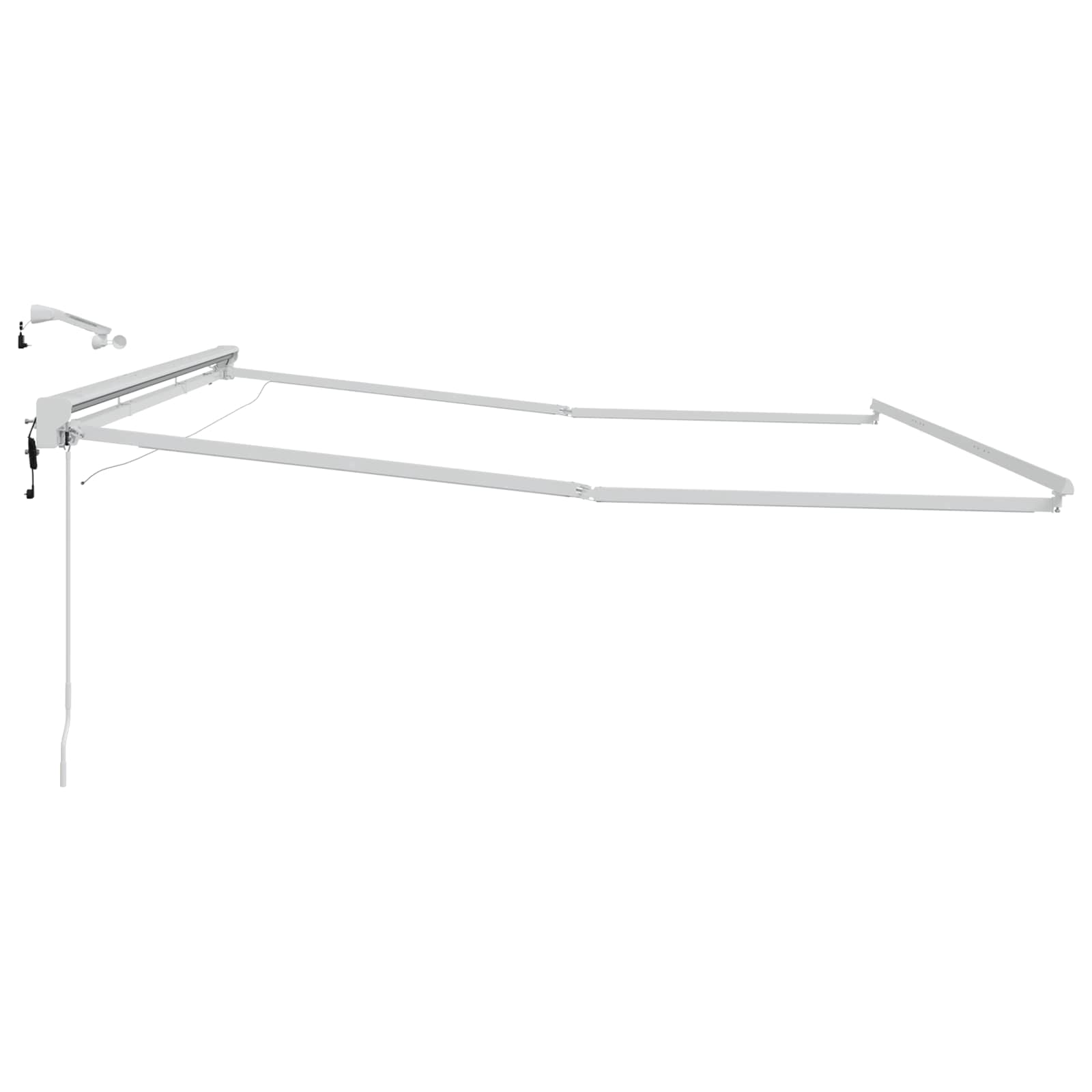 Elektromos napernyő keret LED-del Fehér 4,5 × 3 m Alumínium