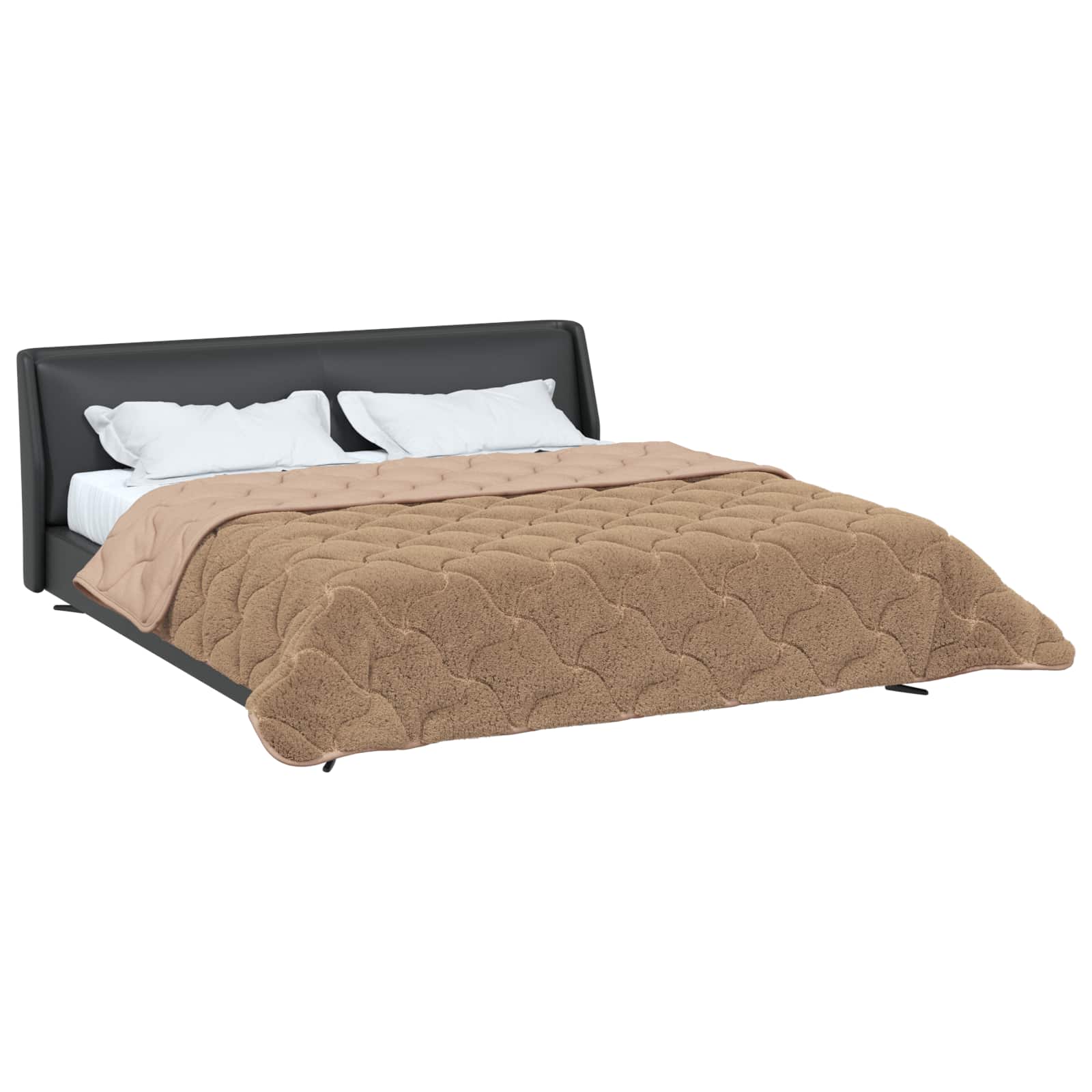 Téli takaró Tópszínű 220 x 260 cm Mikroszálas és Teddy plüss