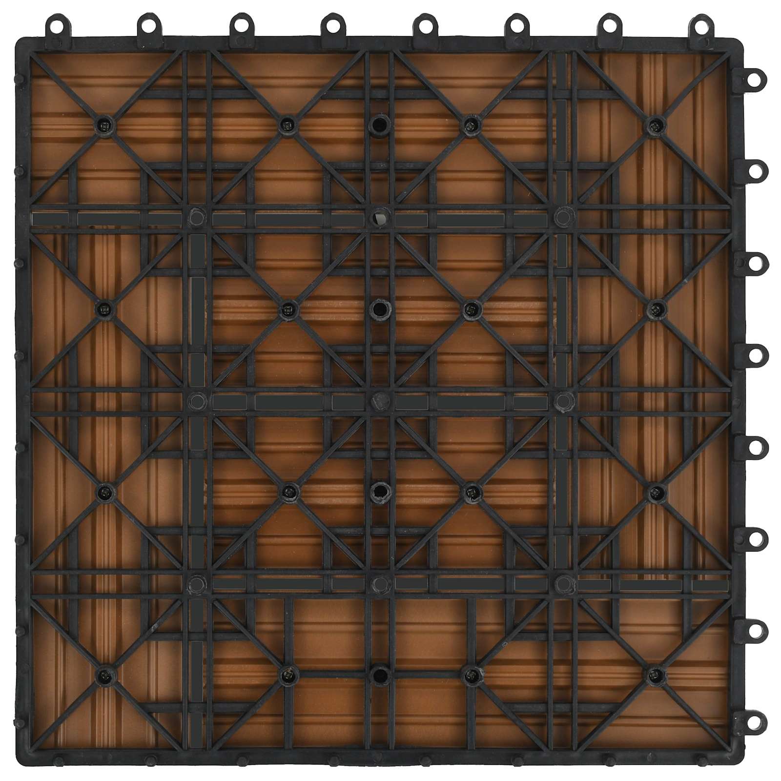 Faszegély járólap 11 pcs Tíkfa 30 x 30 cm WPC