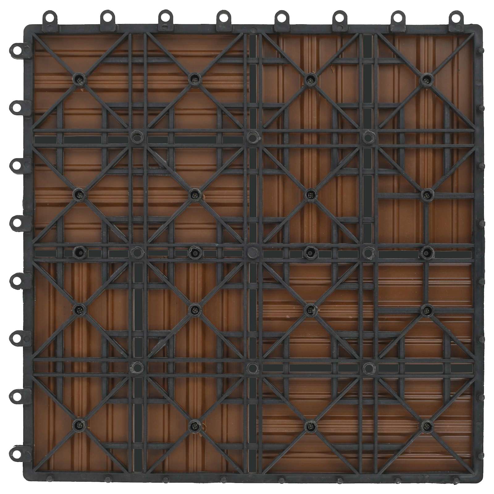 Faszegély járólap 11 pcs Tíkfa 30 x 30 cm WPC