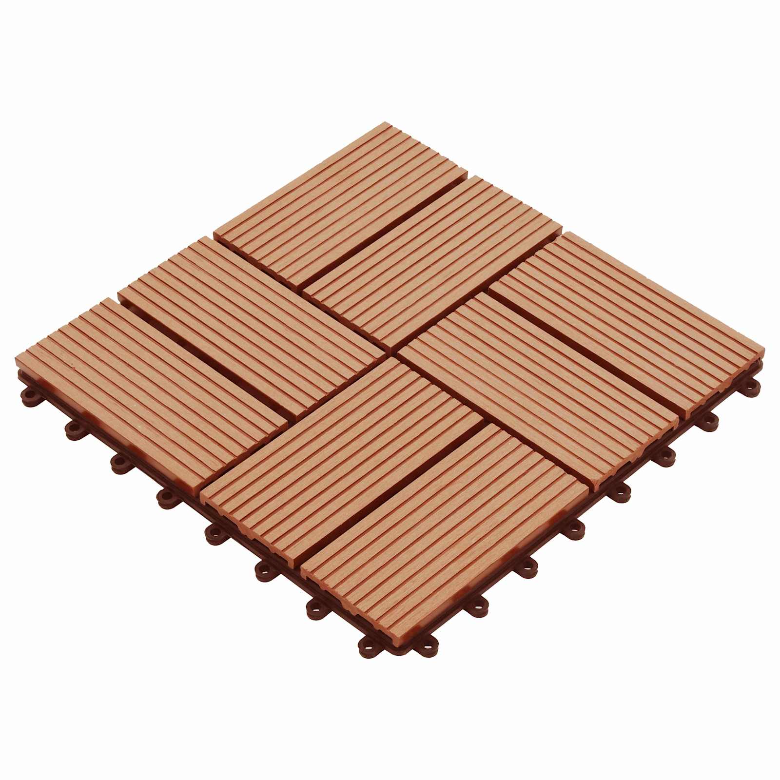 Faszegély járólap 11 pcs Tíkfa 30 x 30 cm WPC