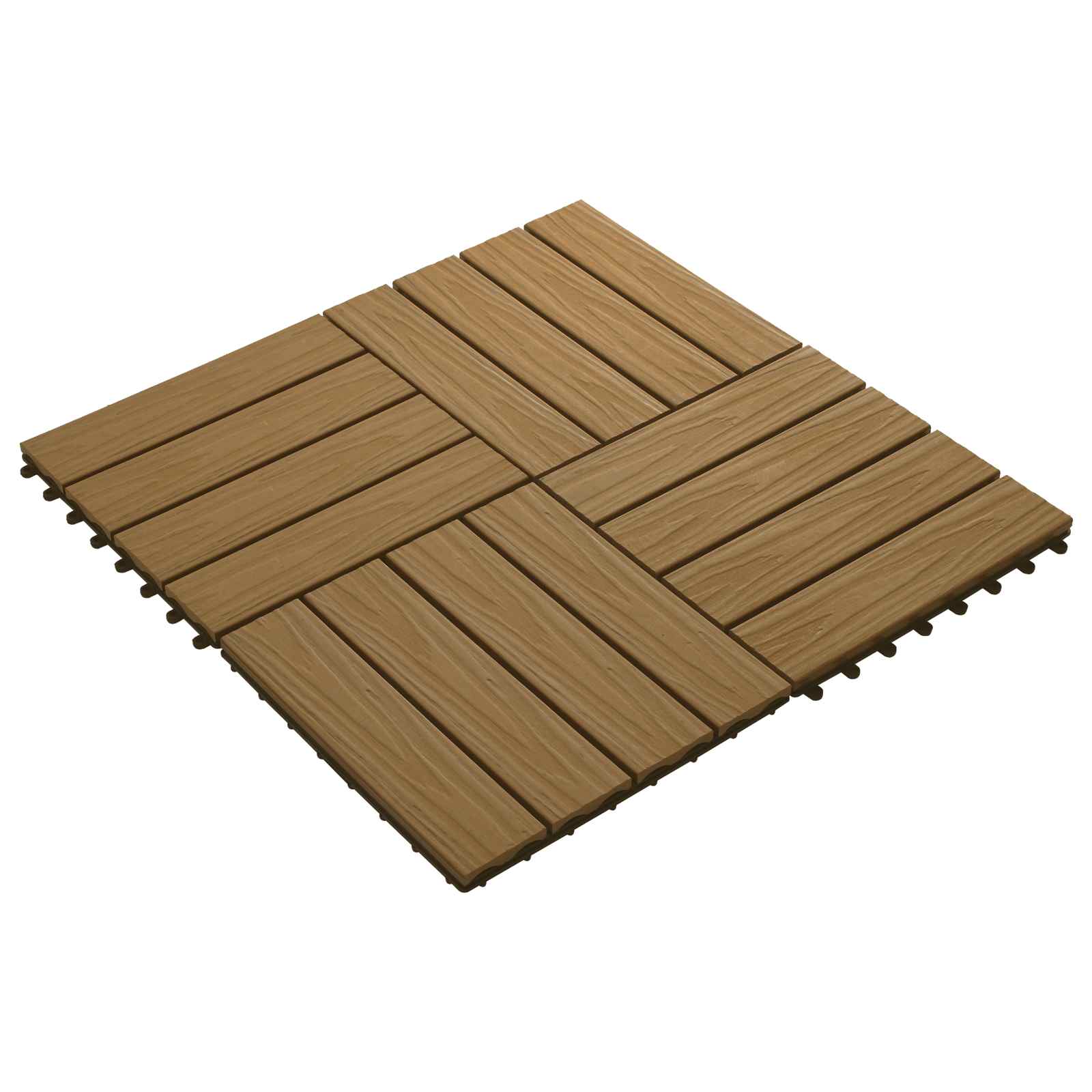 Faszegély járólap 3D Design 11 pcs Tíkfa 30 x 30 cm WPC