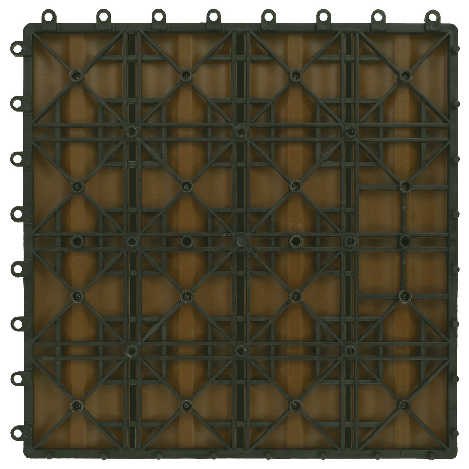 Faszegély járólap 3D Design 11 pcs Tíkfa 30 x 30 cm WPC