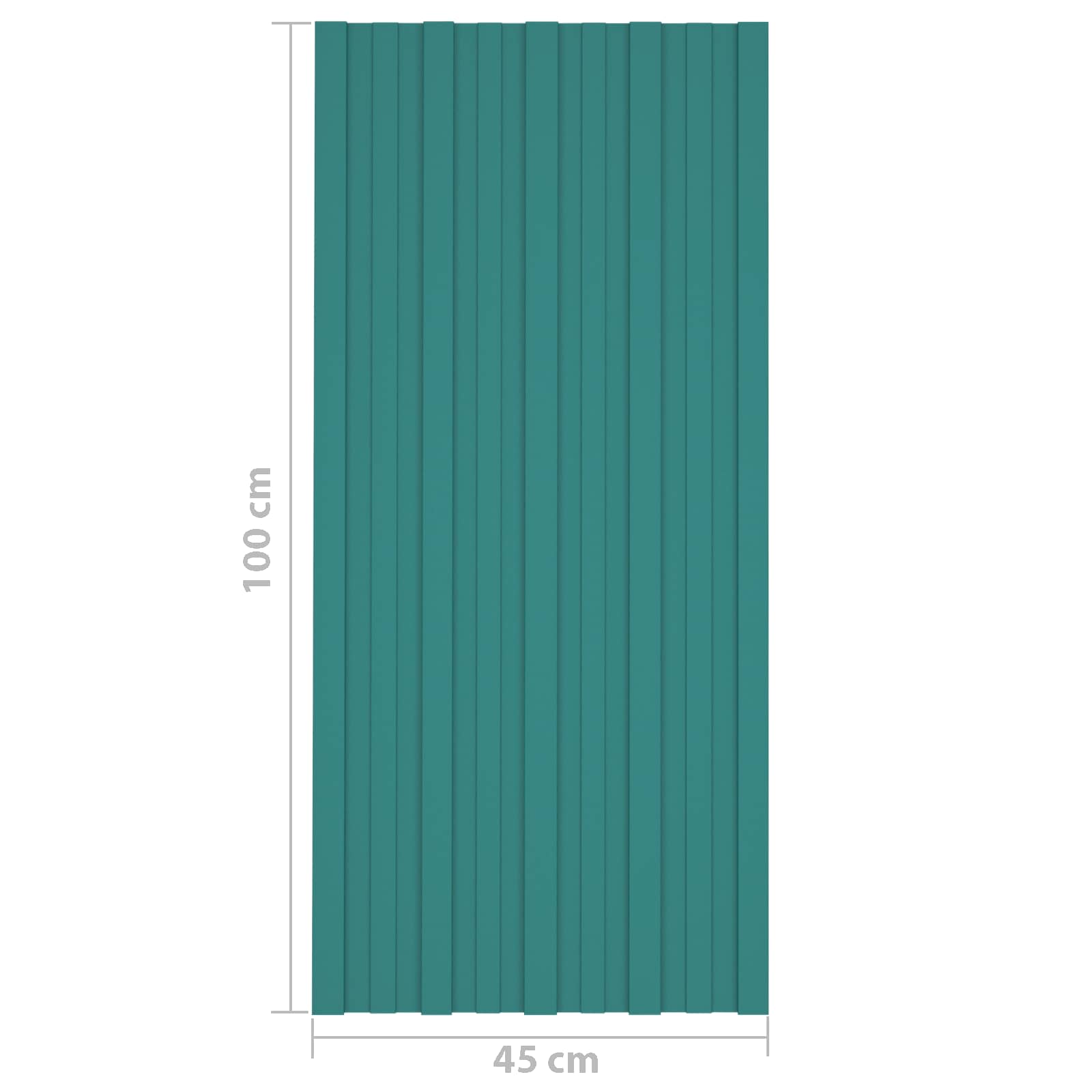 Tetőpanel 12 pcs Zöld 100 x 45 cm Horganyzott acél