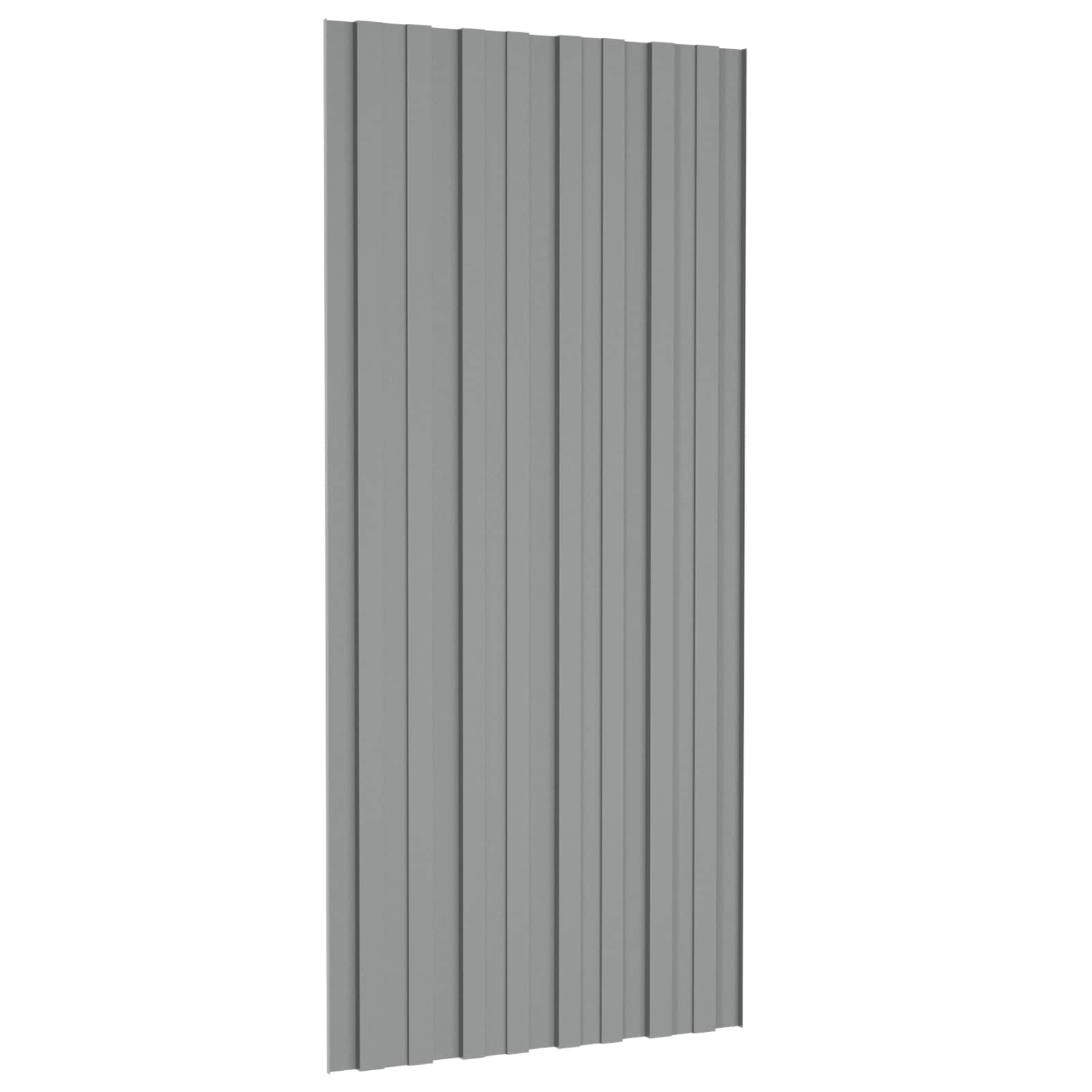 Tetőpanel 12 pcs Szürke 100 x 45 cm Horganyzott acél