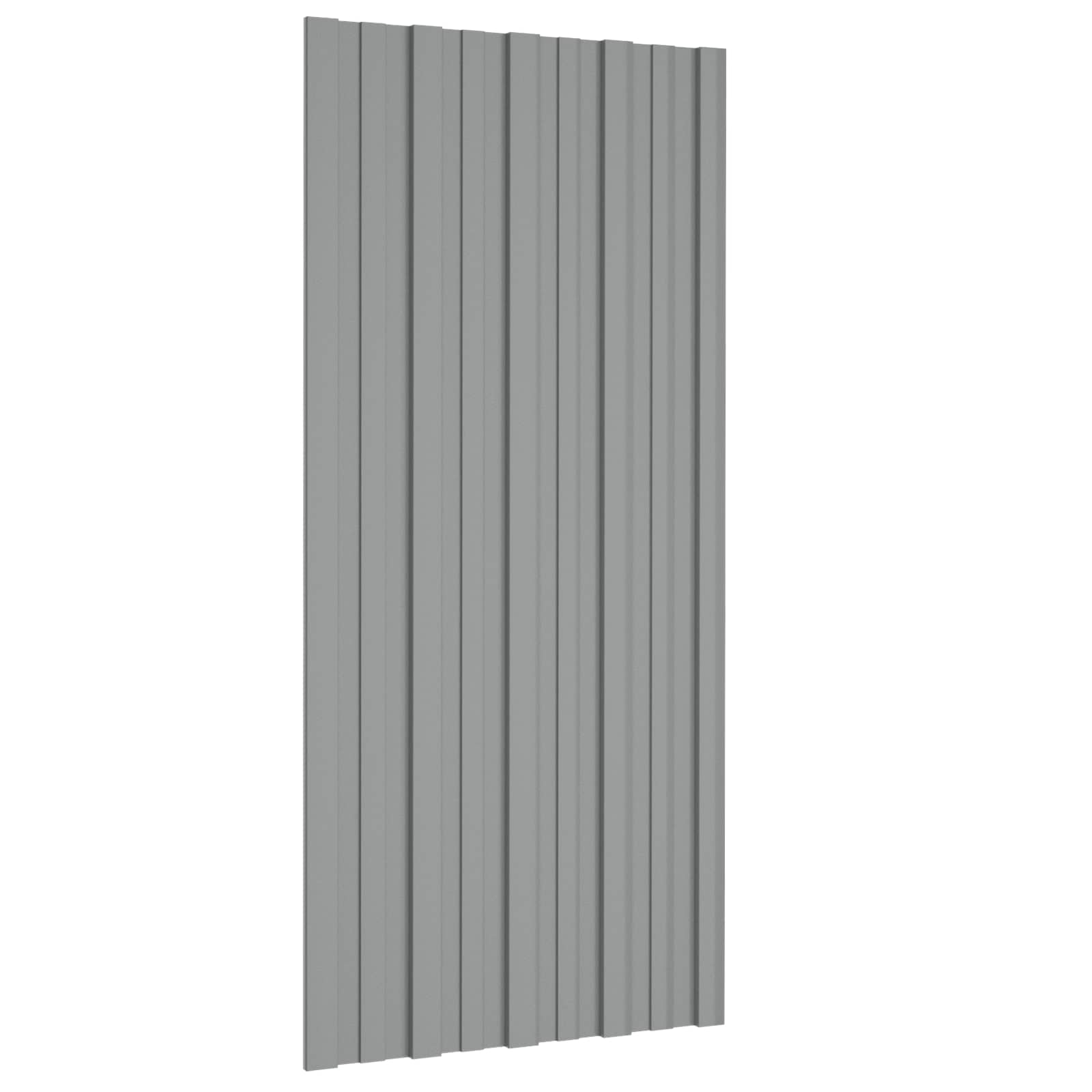 Tetőpanel 12 pcs Szürke 100 x 45 cm Horganyzott acél