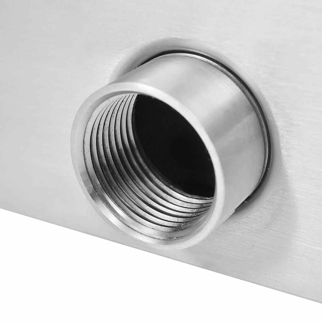 Ezüstszínű rozsdamentes acél medence-szökőkút 50 x 30 x 90 cm  