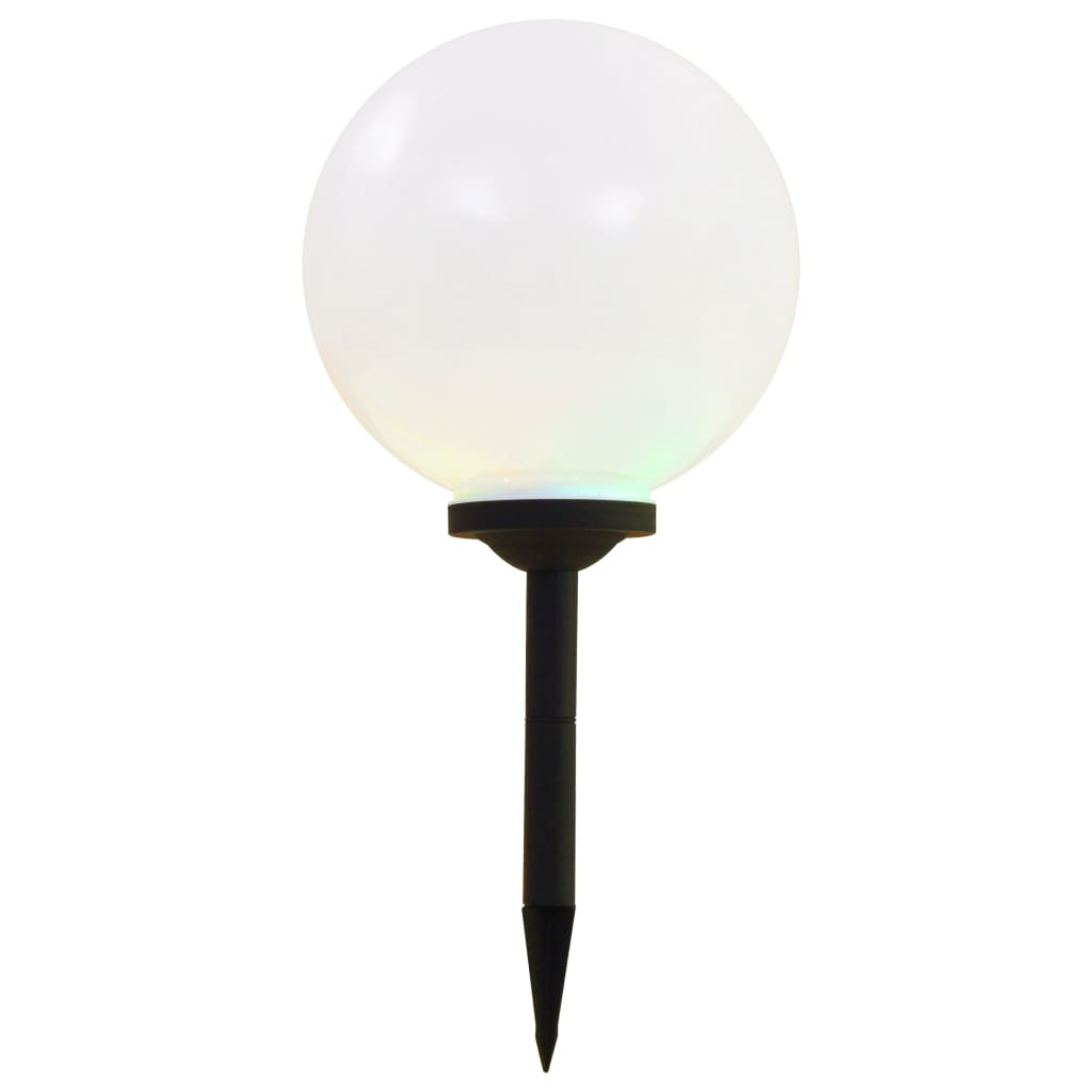 2 db napelemes kültéri LED gömblámpa, 30 cm RGB