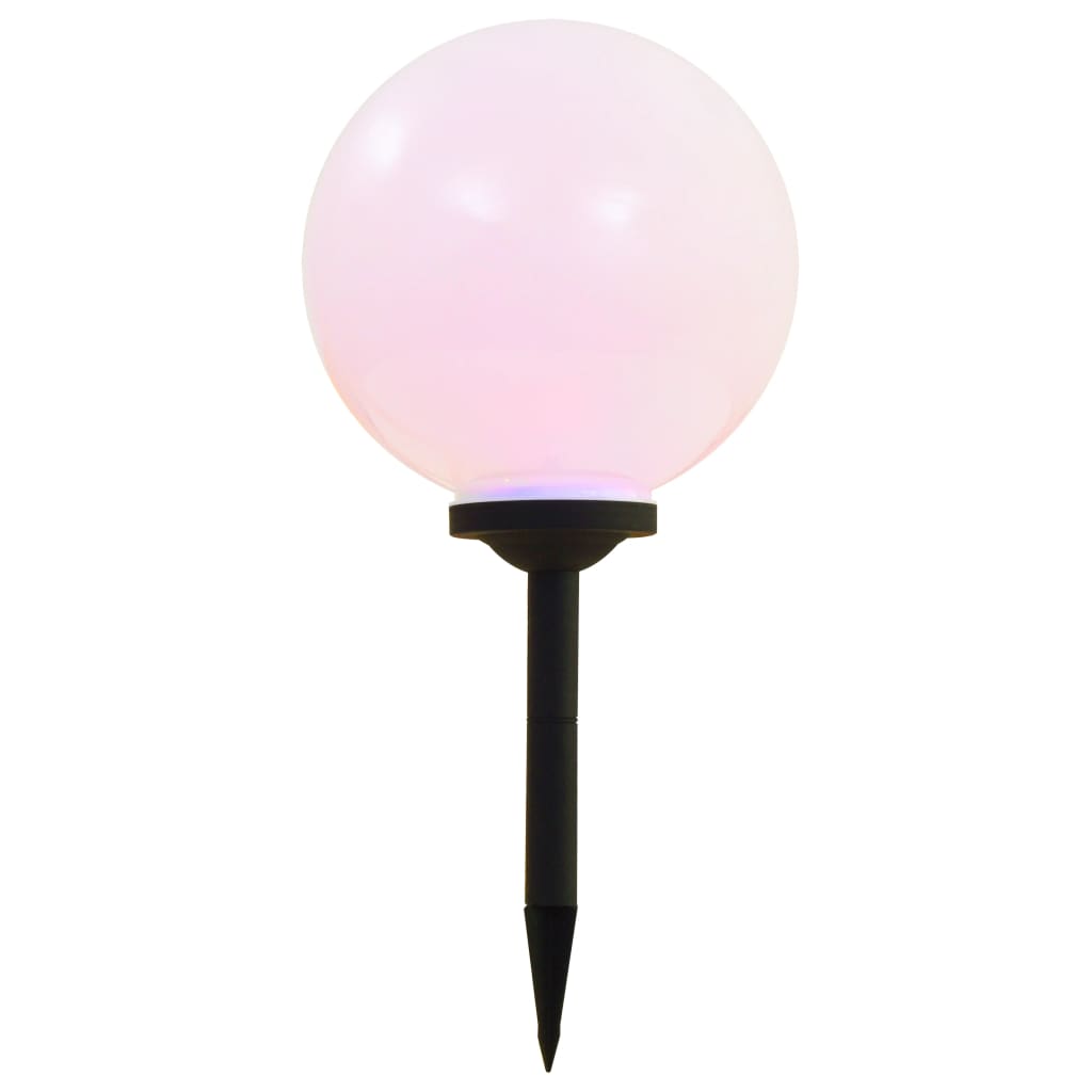 2 db napelemes kültéri LED gömblámpa, 30 cm RGB