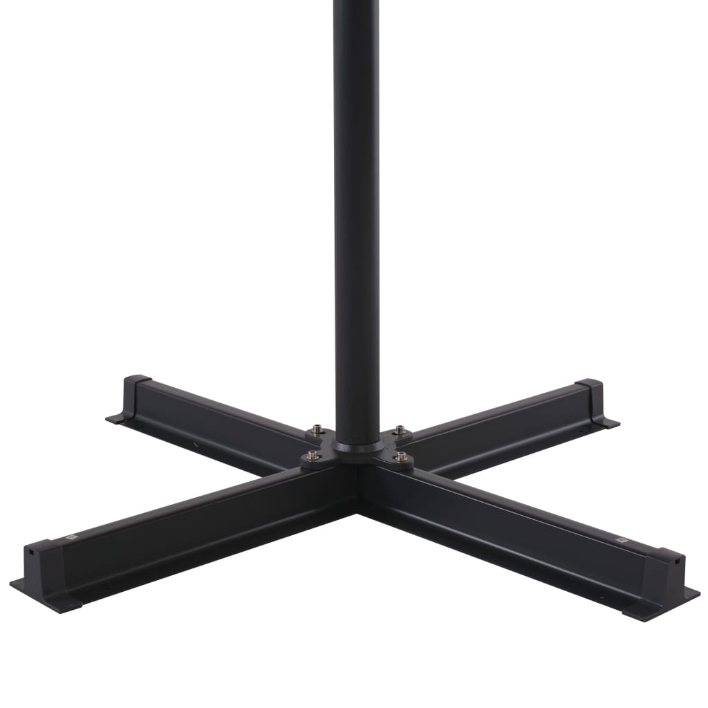 Antracitszürke kültéri napernyő alumíniumrúddal 500 cm 