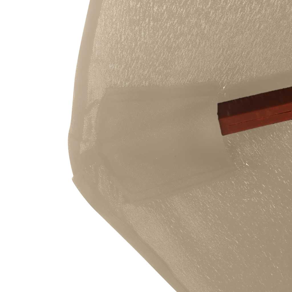 Tópszínű kültéri napernyő farúddal 350 cm