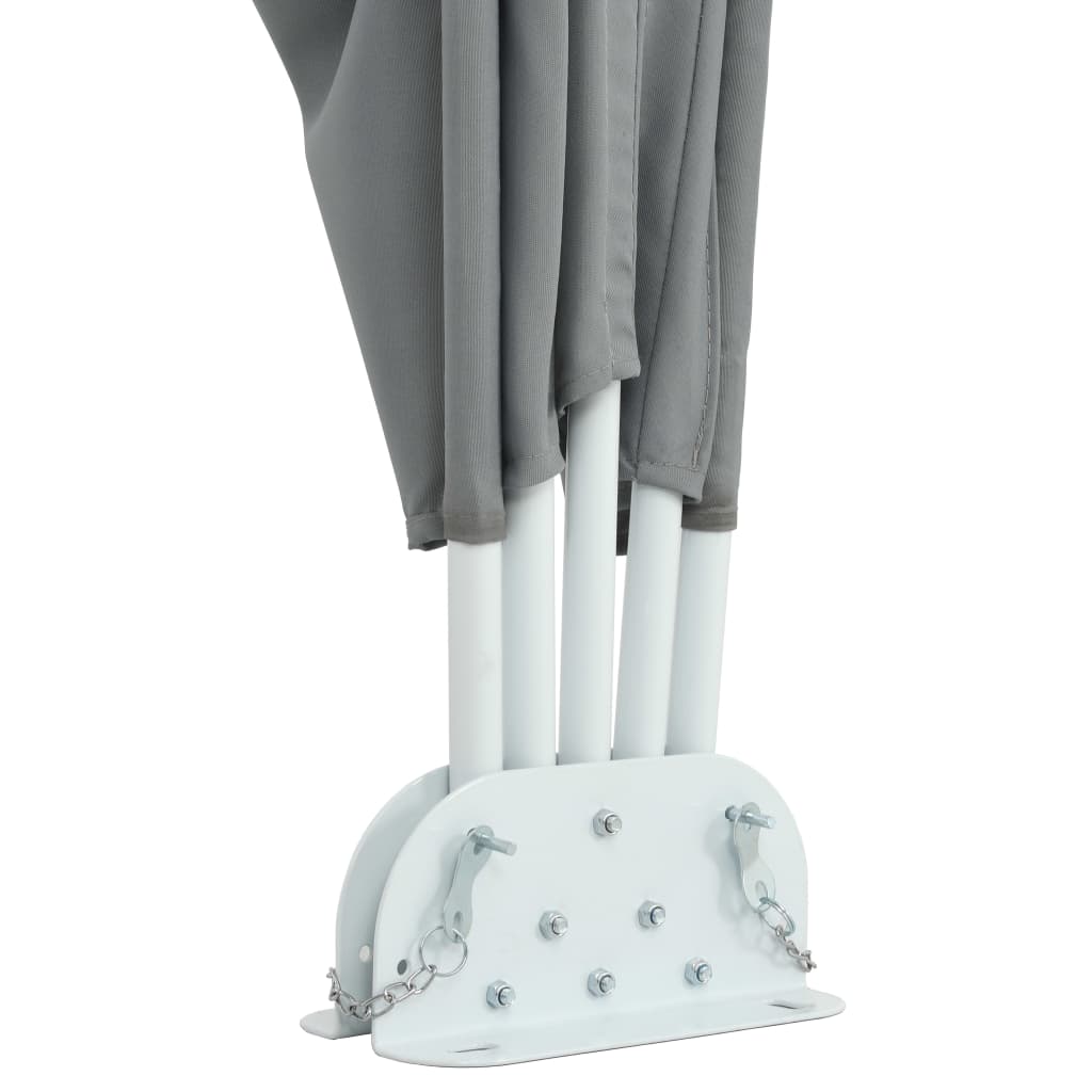 Szürke összecsukható terasz oldalárnyékoló 400 x 200 cm