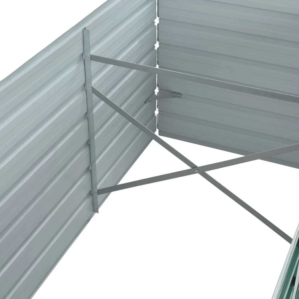 Zöld horganyzott acél kerti magaságyás 320 x 80 x 45 cm