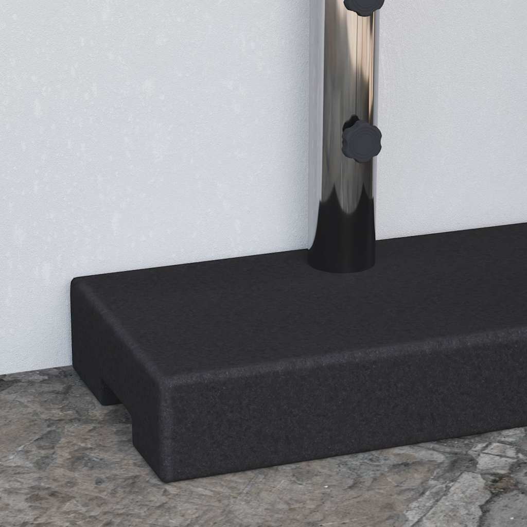 Fekete téglalap alakú gránit napernyőtalp 25 kg