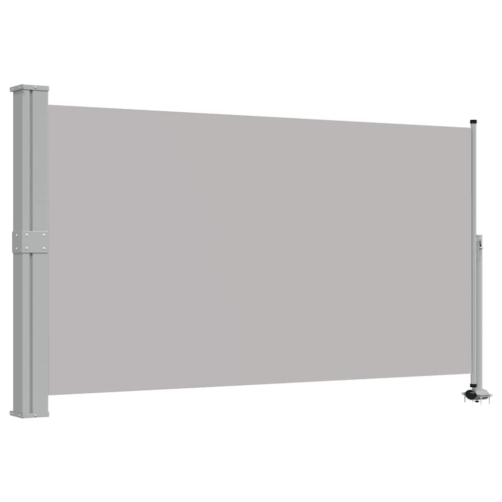Szürke behúzható oldalsó terasz napellenző 140 x 300 cm