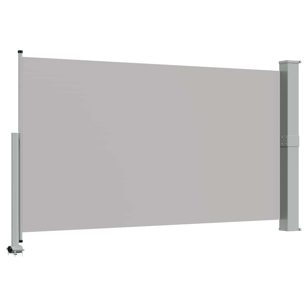 Szürke behúzható oldalsó terasz napellenző 140 x 300 cm