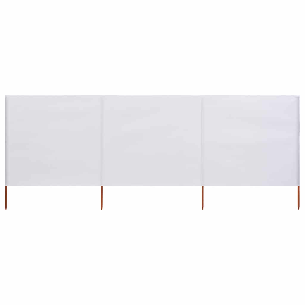 Homokfehér szövet 3-paneles szélfogó 400 x 160 cm