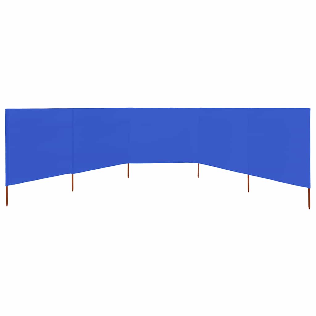 Azúrkék 5 paneles szövet szélfogó 600 x 120 cm