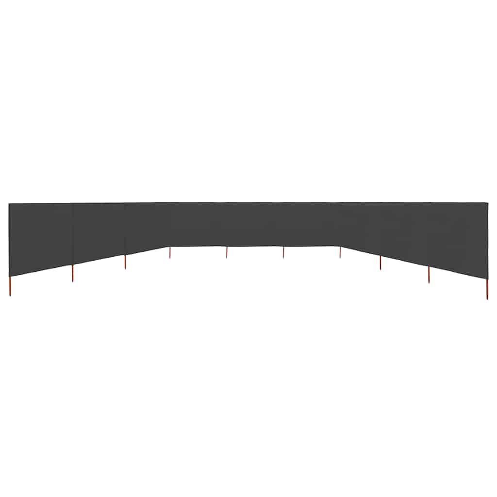 Antracitszürke 9 paneles szövet szélfogó 1200 x 160 cm