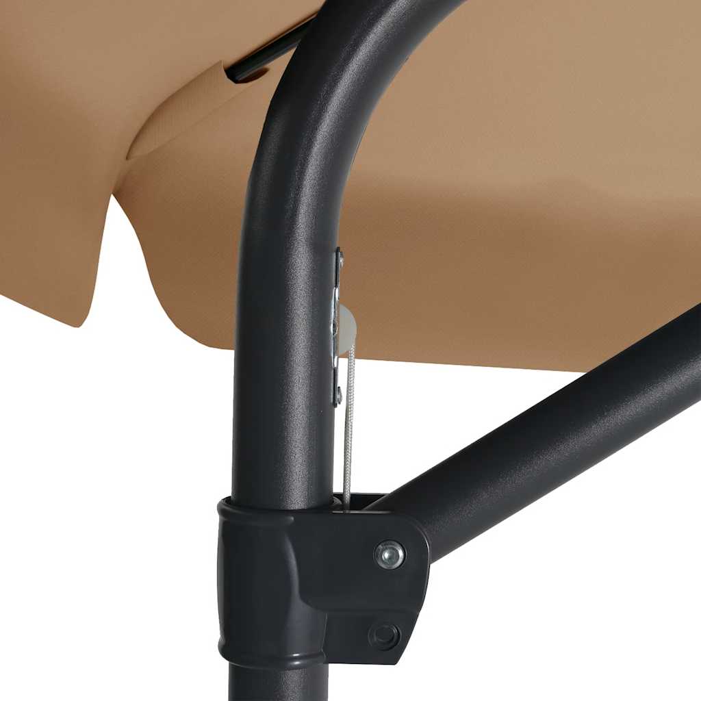 Tópszínű kültéri napernyő acélrúddal 300 cm