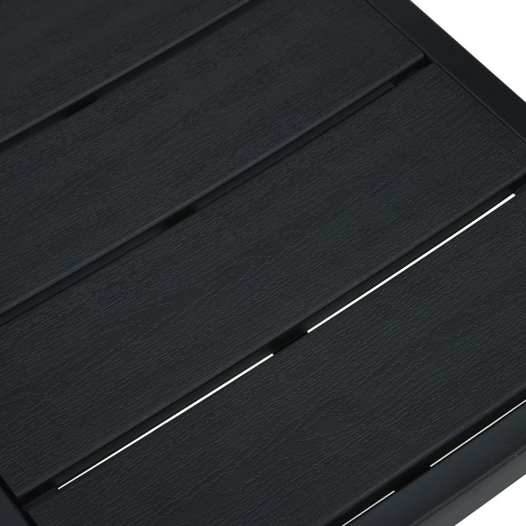 2 darab fekete fautánzatú HDPE kerti szék