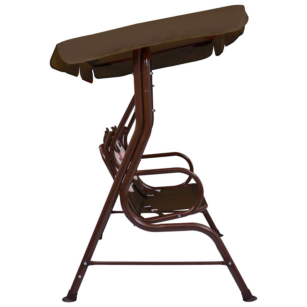 Barna szövet gyermek hintapad 115 x 75 x 110 cm