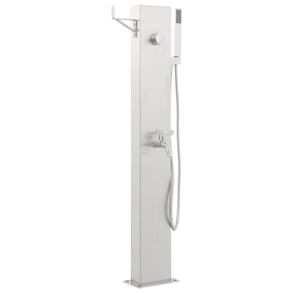 Rozsdamentes acél kerti zuhanycsaptelep 110 cm