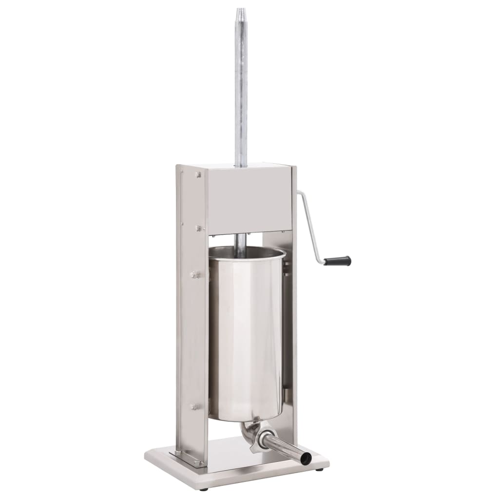 Ezüst rozsdamentes acél kézi kolbásztöltő 15 L 