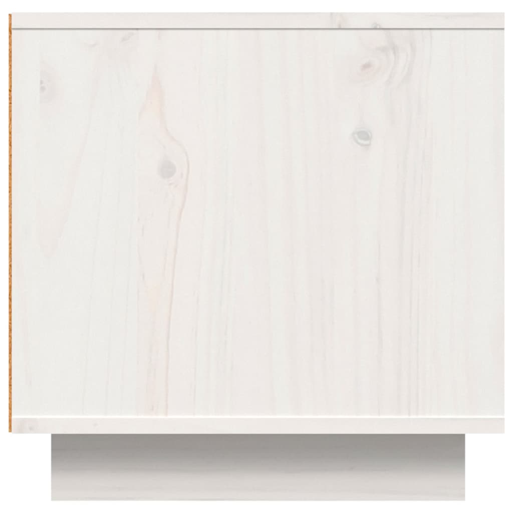 Fehér tömör fenyőfa TV-szekrény 140 x 40 x 40 cm