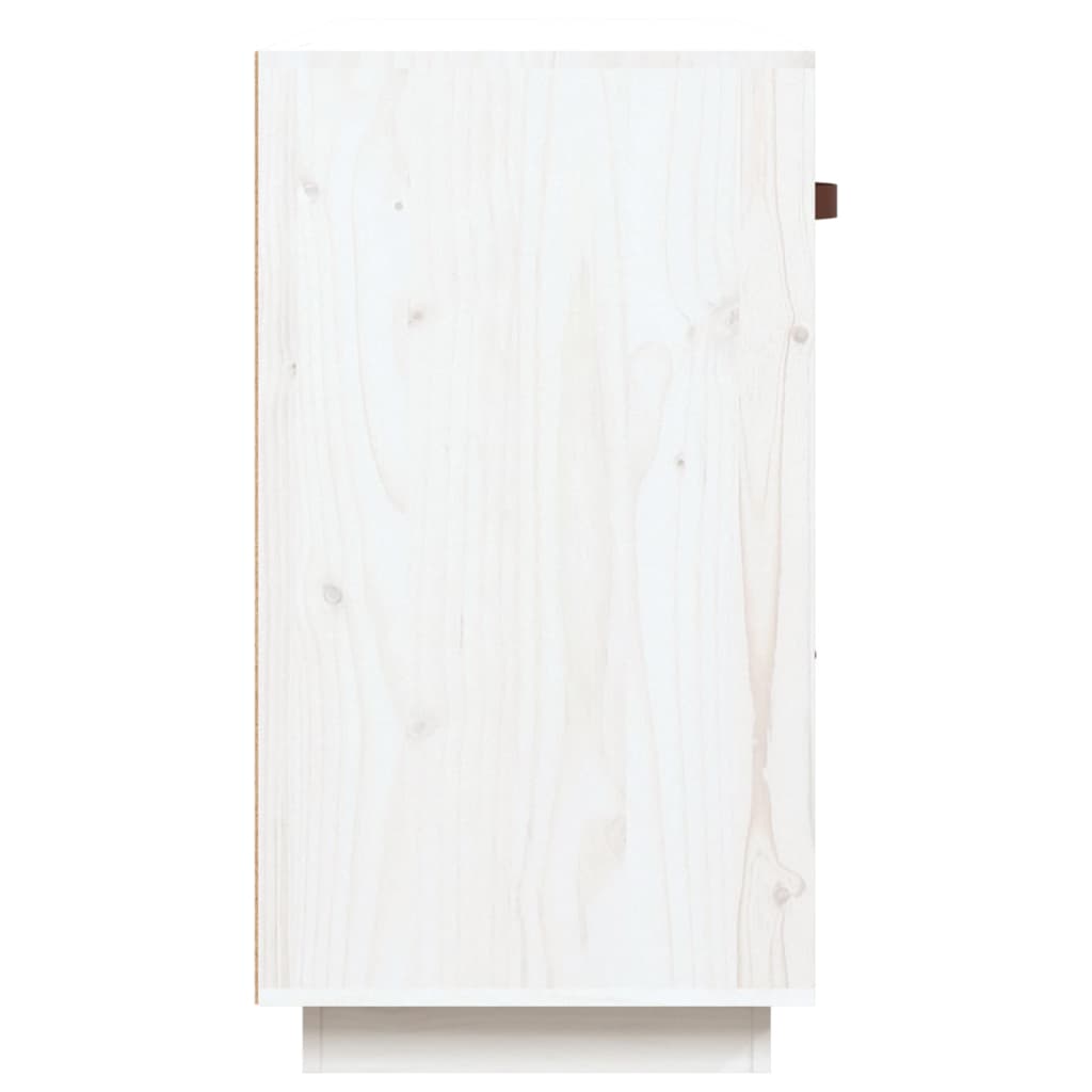 Fehér tömör fenyőfa tálalószekrény 100 x 40 x 75 cm