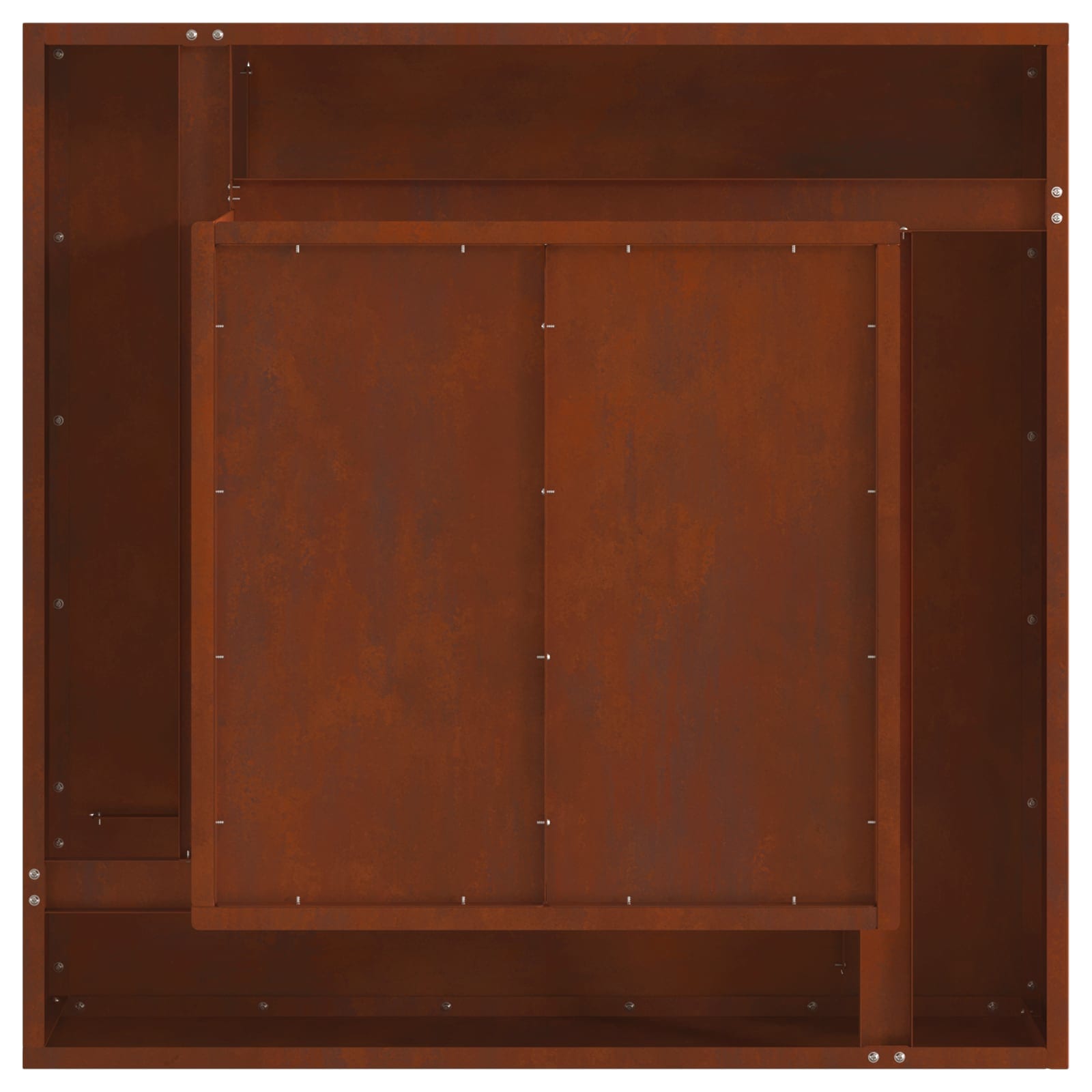 Tűzrakó Barna 80 x 80 x 40 cm Időjárásálló acél