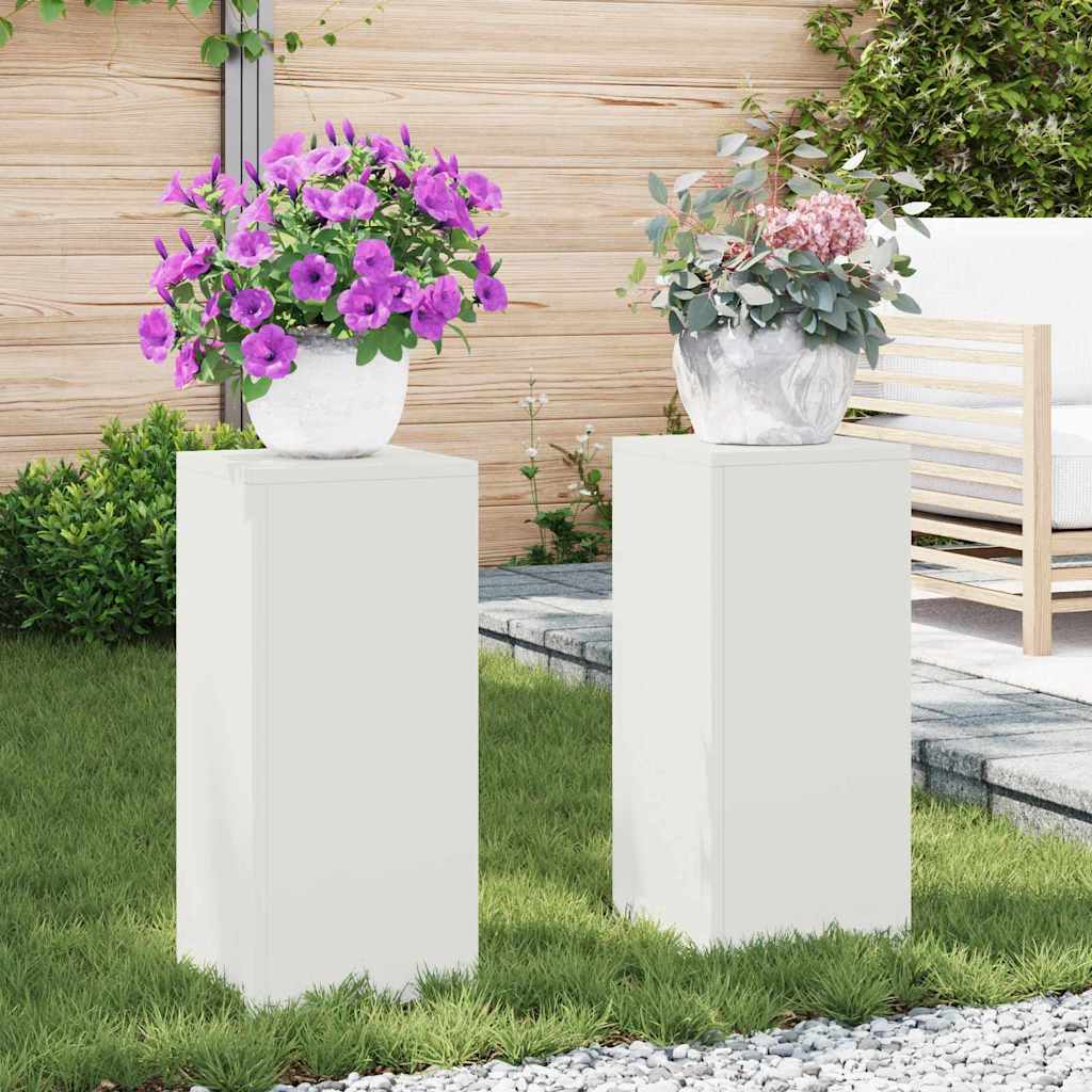 Növényállvány 2 pcs Fehér 24 x 24 x 55 cm Acél