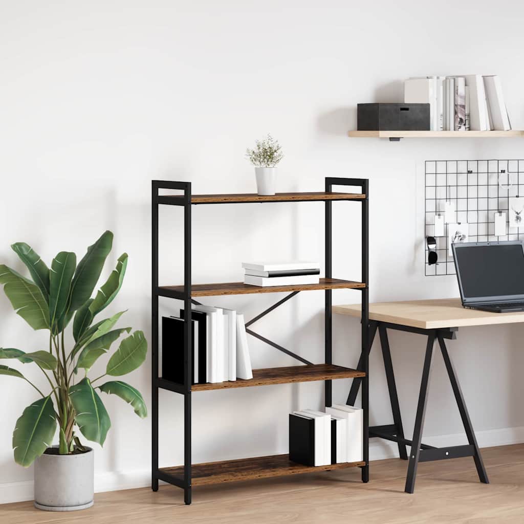 Könyvespolc Régi fa 80 x 30 x 120 cm Faanyag