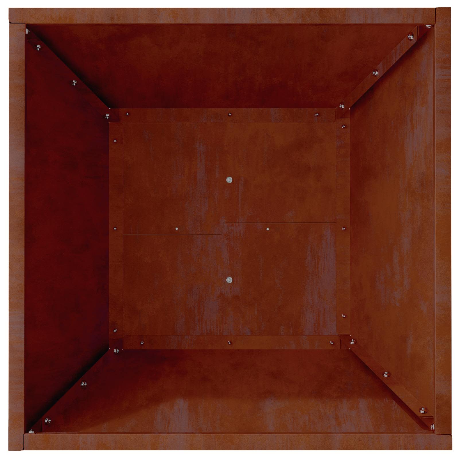 Kerti cserép 5 pcs Rozsdás 40 x 40 x 15 cm Időjárásálló acél