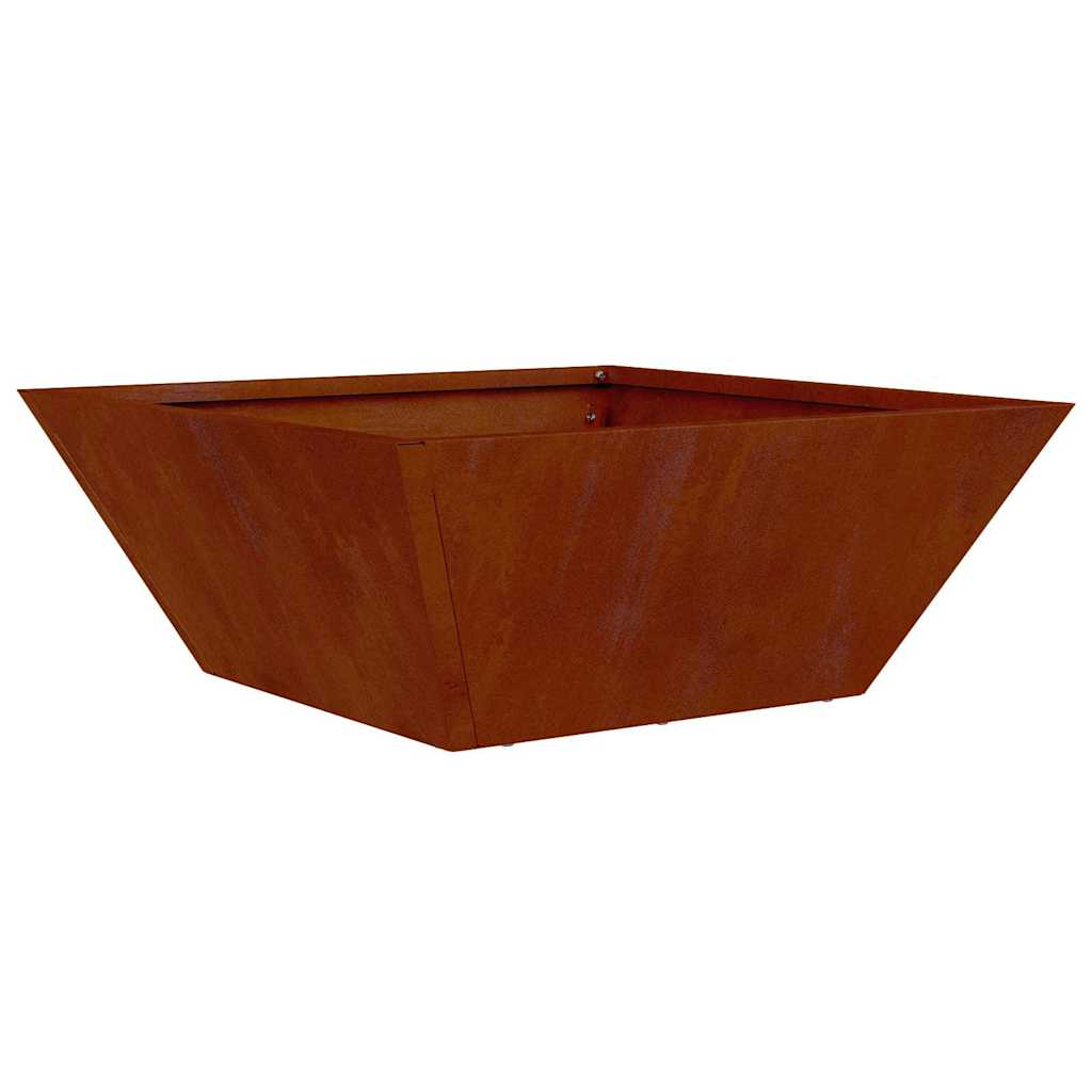 Kerti cserép 5 pcs Rozsdás 40 x 40 x 15 cm Időjárásálló acél