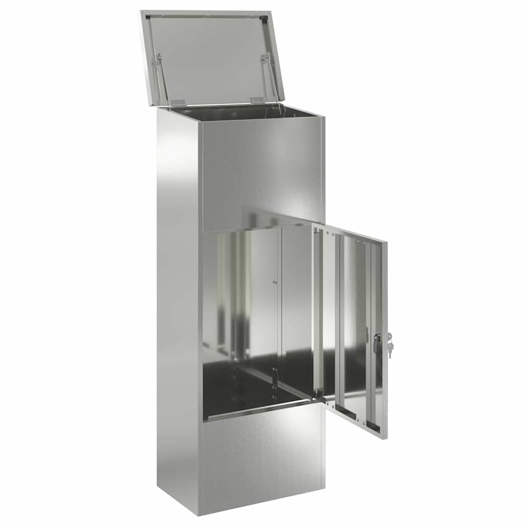 Csomagzáró doboz Fekete 44,5 x 29 x 110,5 cm Horganyzott acél