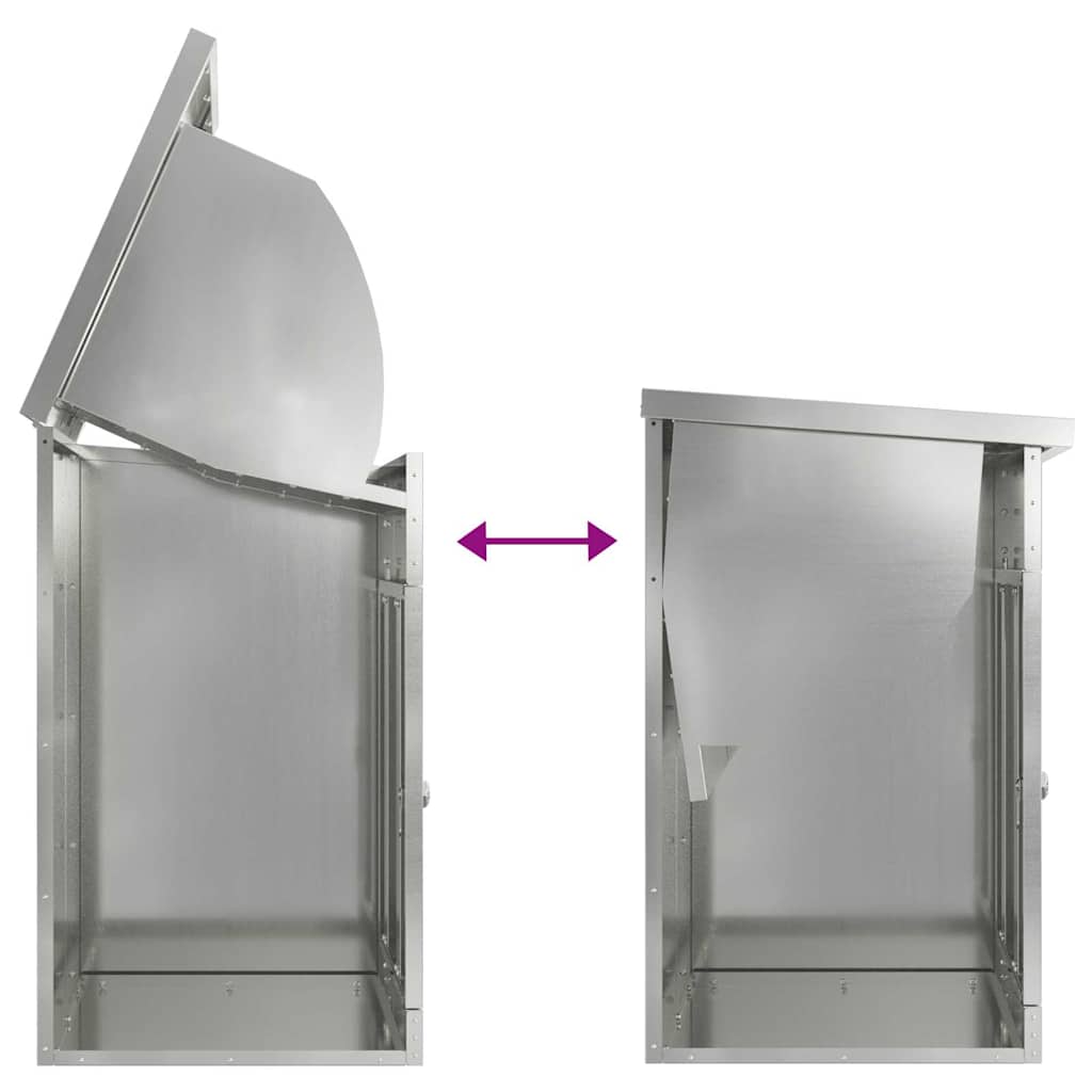 Csomagzáró doboz Fekete 47.5 x 38 x 59 cm Horganyzott acél