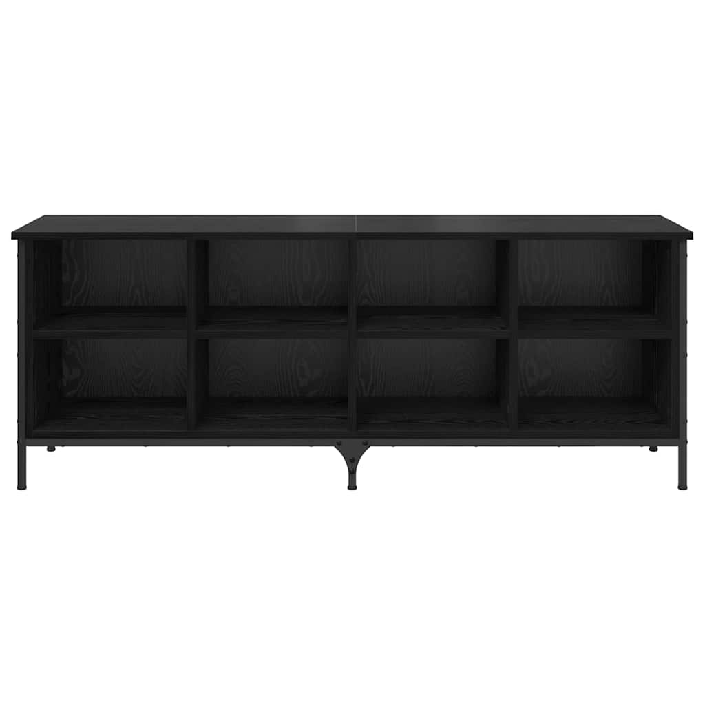 Cipőszekrény Fekete tölgy 131 x 35 x 50 cm Műszaki fa és vas