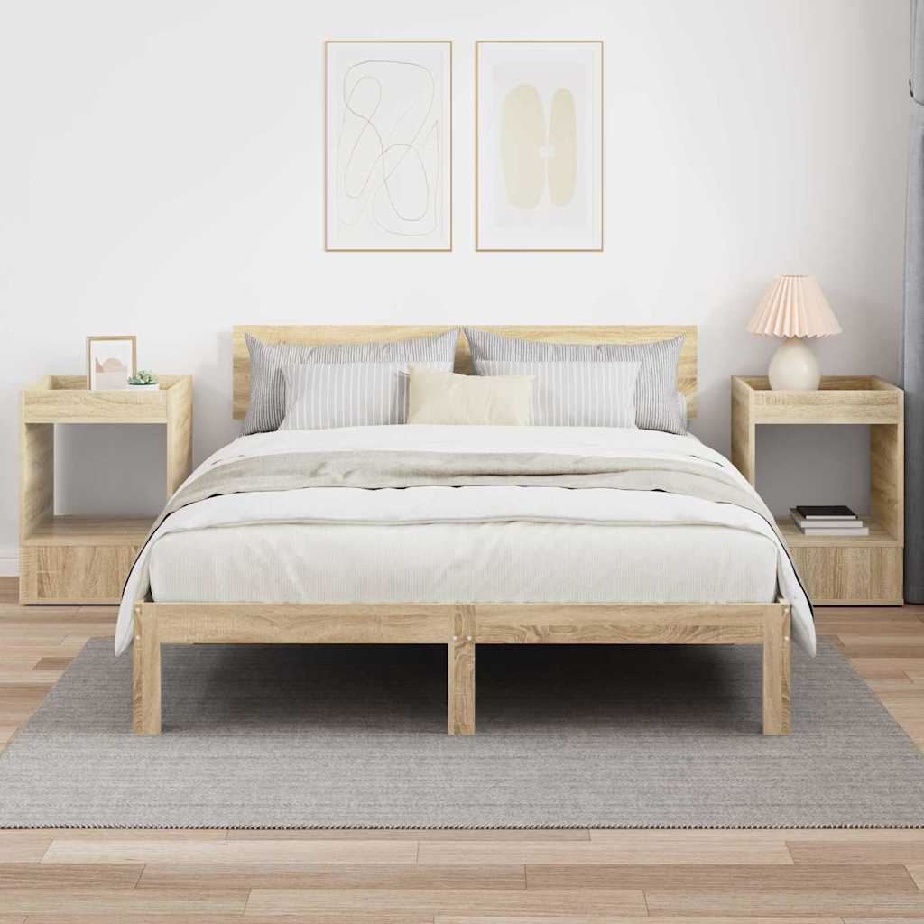 Végasztal 2 pcs Sonoma tölgy 40 x 40 x 56 cm Faanyag