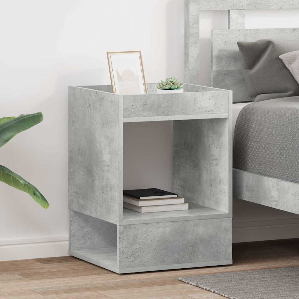 Végasztal 2 pcs Beton Szürke 40 x 40 x 56 cm Faanyag