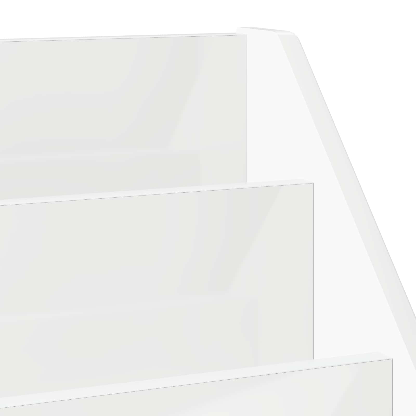 Gyerek Könyvespolc Magas Fényű Fehér 60 x 29,5 x 69 cm Faanyag