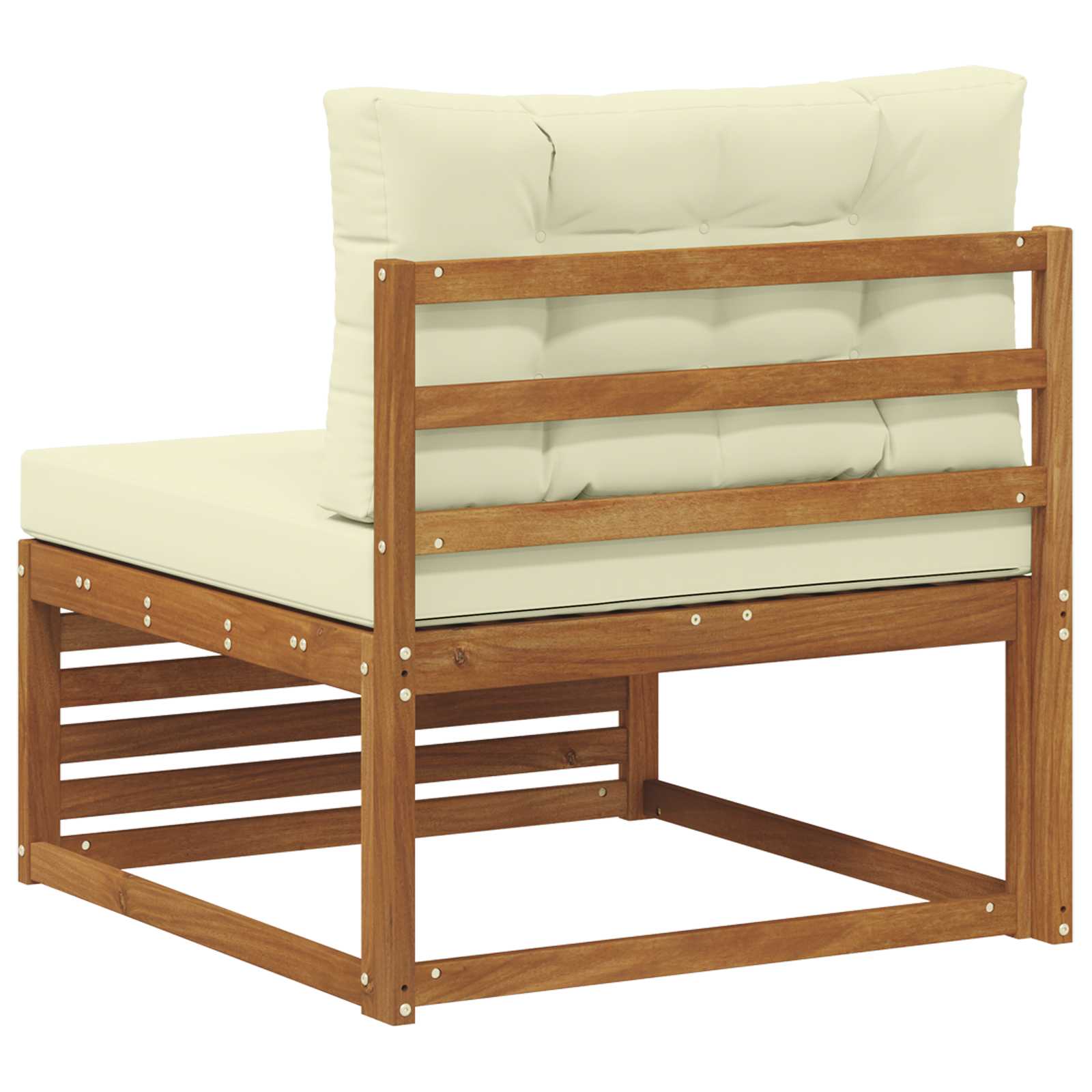 Kültéri Középső kanapé Tömör Akácfa Természetes