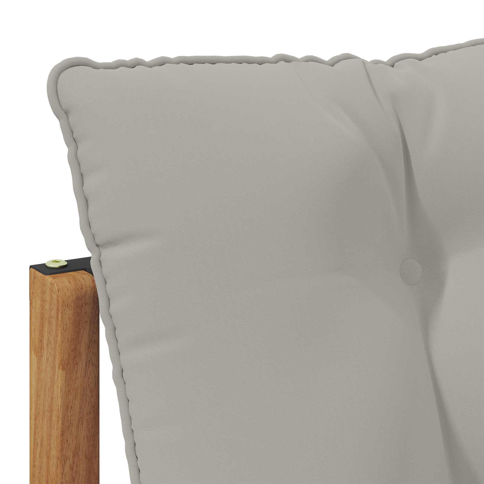 2 Darab Kültéri Középső kanapé Tömör akácfa és textilén szövet