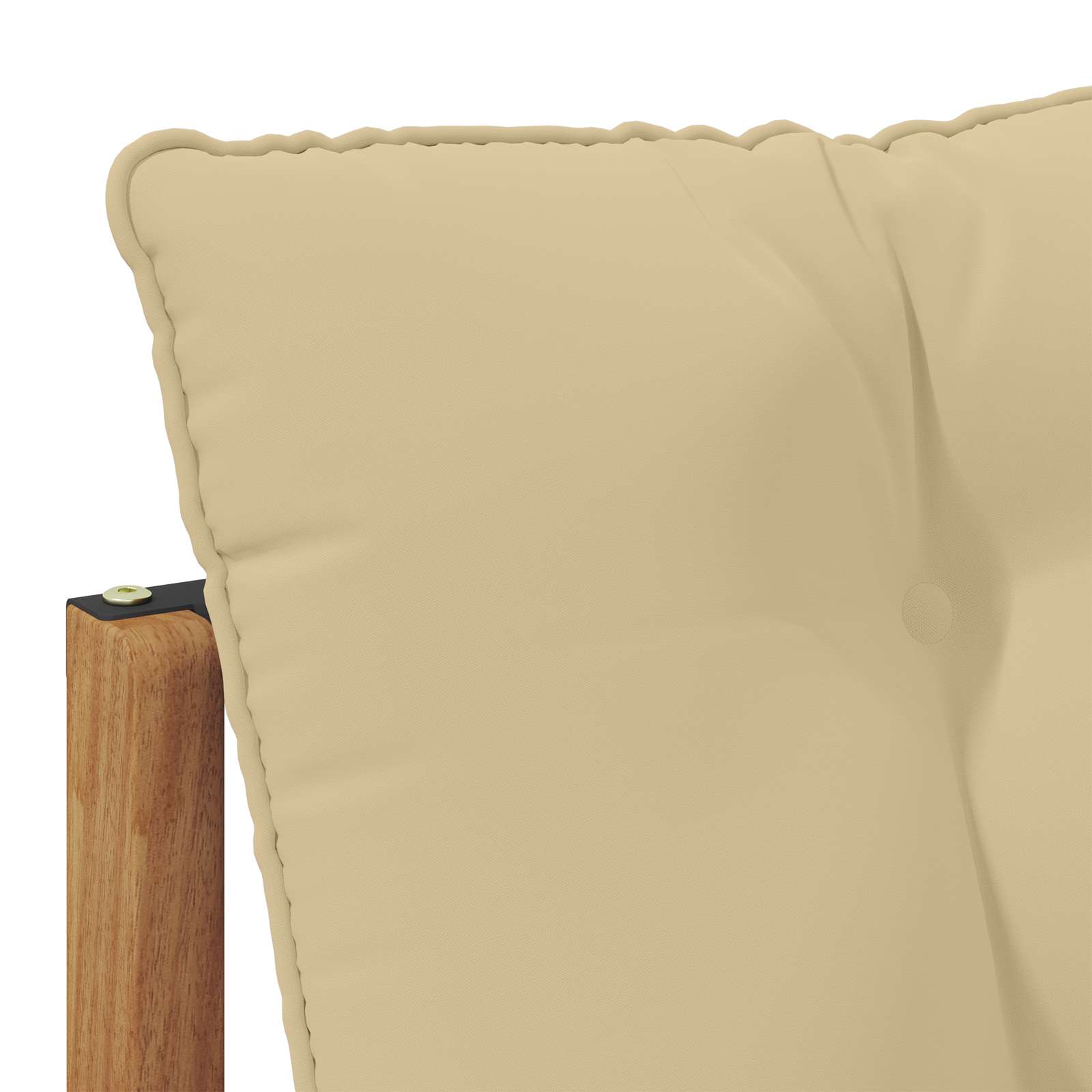 2 Darab Kültéri Középső kanapé Tömör akácfa és textilén szövet